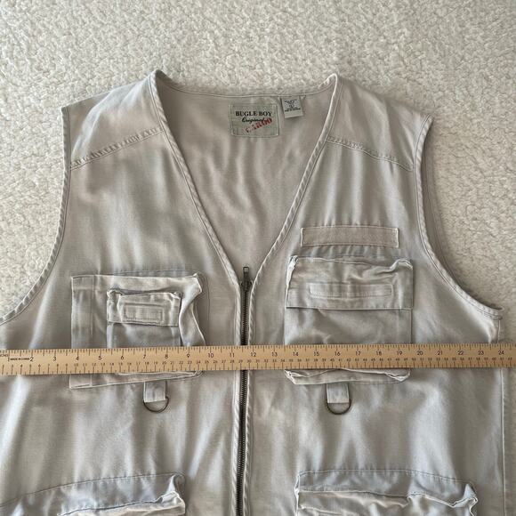 Bugle Boy Originals Utility Vest | Large | Sand Beige (90s) - Picture 2 of 9